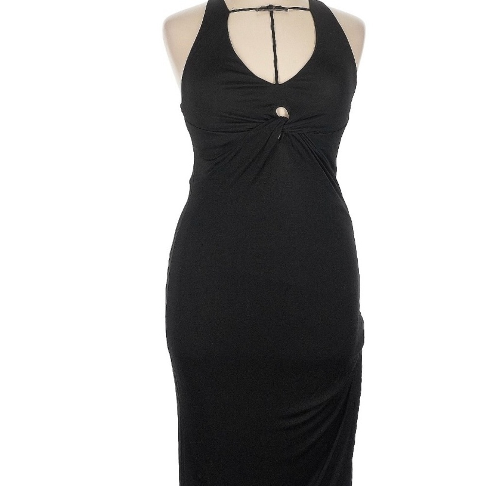 Free People Black Halter Midi Dress